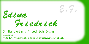 edina friedrich business card